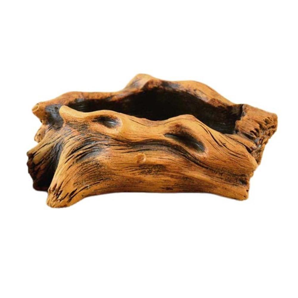 Home Decoration Imitation Wood Flowerpot Cement Pile Log Planter for Herbs Strawberries