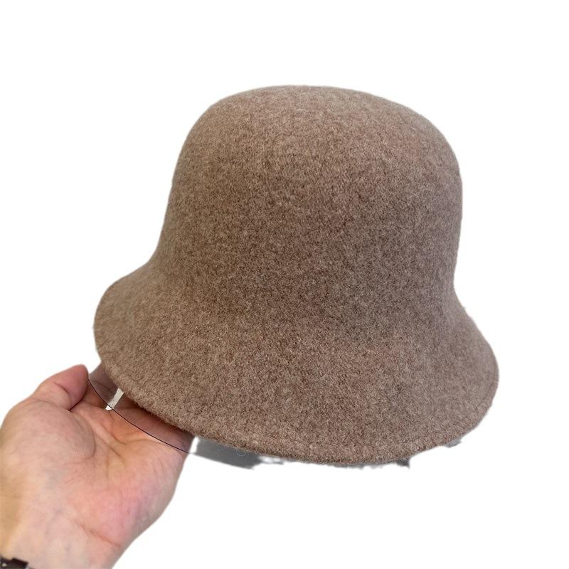 Módní vlněný pletený klobouk se krátkou krempou, klobouk typu bucket, dámský podzimní a zimní, všestranný, volnočasový klobouk typu basin, skládací