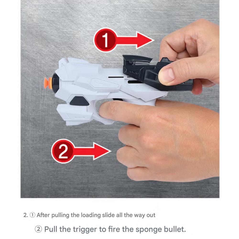 Pistola Mini Morbida di Spugna(+3 Soli Proiettili, Per Acquistare Ricarica(+40) Proiettile di spugna nello stesso negozio)