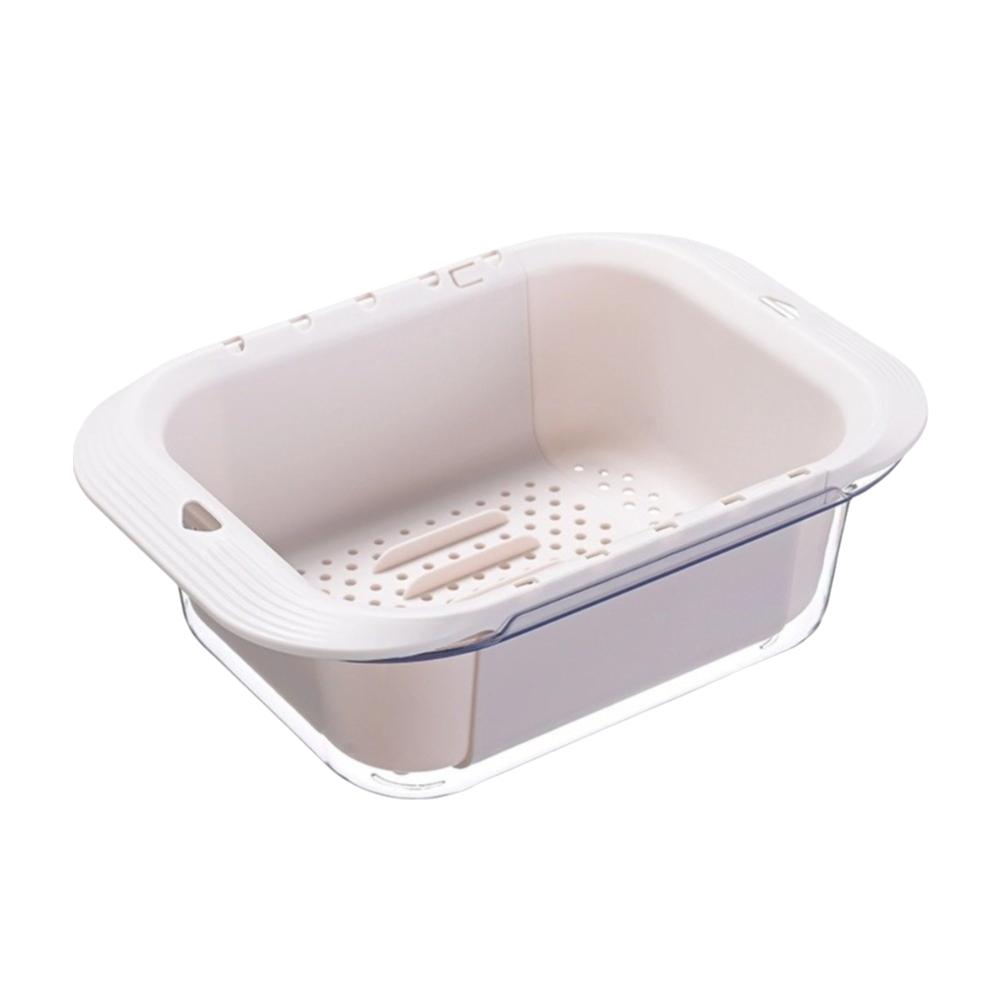 Retractable Fruits Cleaning Basket Large Capacity Vegetable Washing Basin  Vegetable Washing