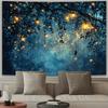 1pc Enchanting Firefly Forest Wall Tapestry  Polyester Art with Glowing Lanterns  Lush Greenery Perfect for Living Room Bedr