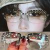 Unisex Steampunk Sunglasses Women Y2K Cycling Sports Punk Goggle Luxury Diamond-set Sun Glasses Men Brand UV400 Shades Eyewear
