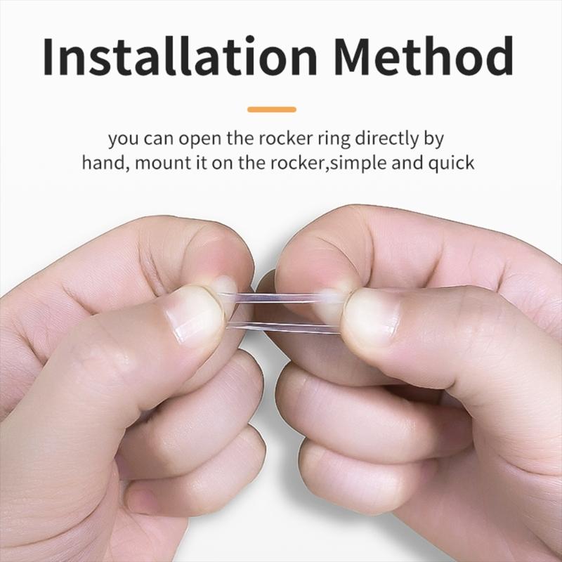 6Pcs Invisible Elastic Rocker Protective Guard Rings for VR2 Controller Silicone Joystick Protectors Wear Resistant