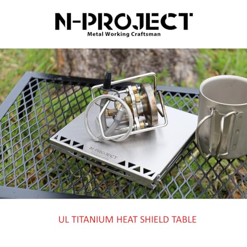 N-project Titanium Heat-Shielding Table, Foldable - Compatible with Stormbreaker SOD-374/372 and Fusion Trek SOD331/330 - UL TITANIUM TABLE [Made in J