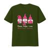 Cute Gnomes Support A Survivor Of Breast Cancer Awareness T Shirt Vintage Washed Casual Breathable Stretched Graphic Versatile