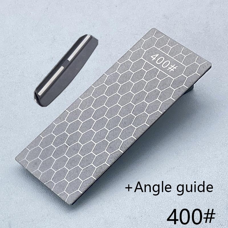 2pc Set Knife Sharpening Stone Kitchen Household Knife Diamond Knife Sharpener With Honeycomb Pattern 400#-1200#