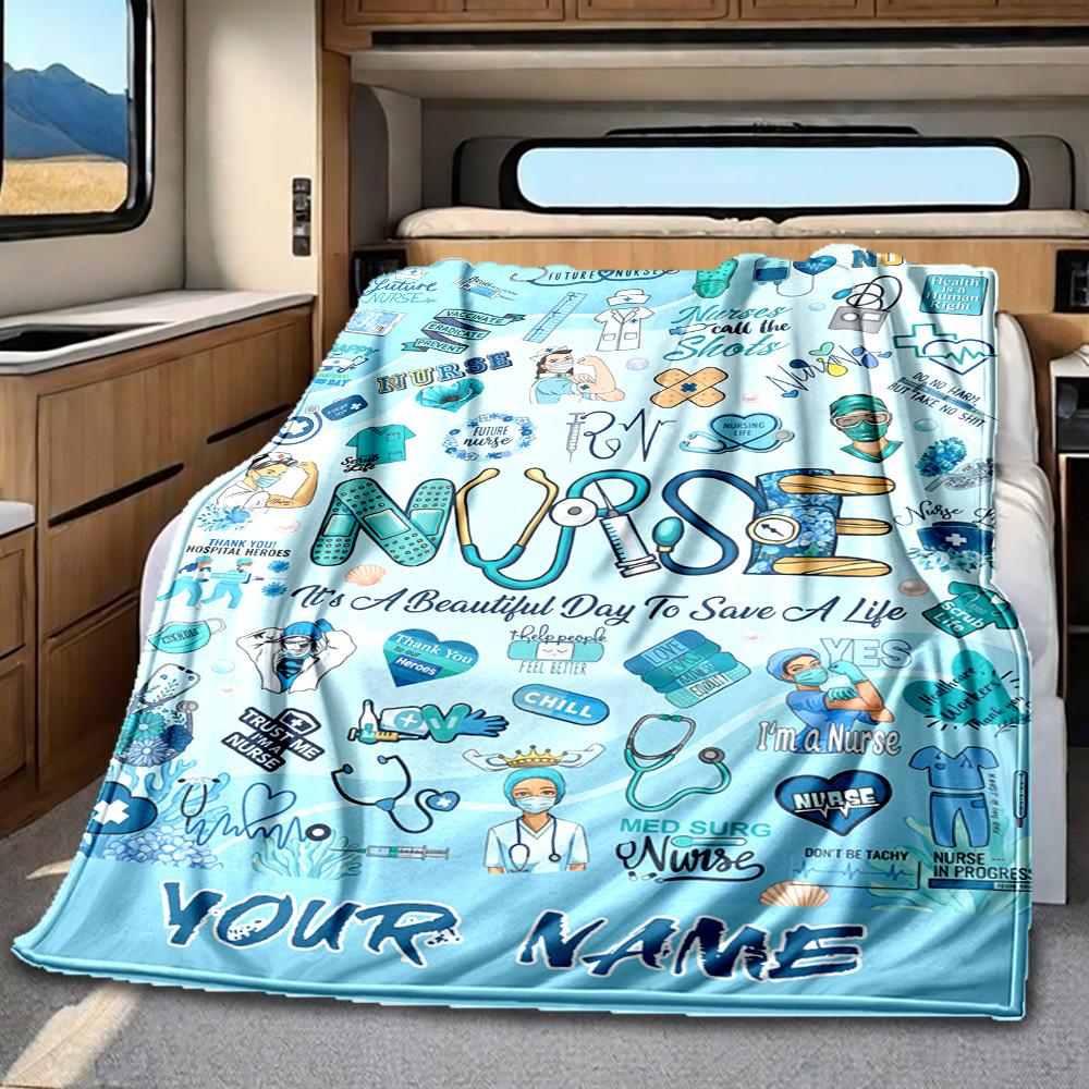 Nurse Appreciation Day Blanket Durable Comfort For Sofa Couch Office Bed Picnics Ideal For All Seasons Stylish Decor Perfect Gift For Relatives And