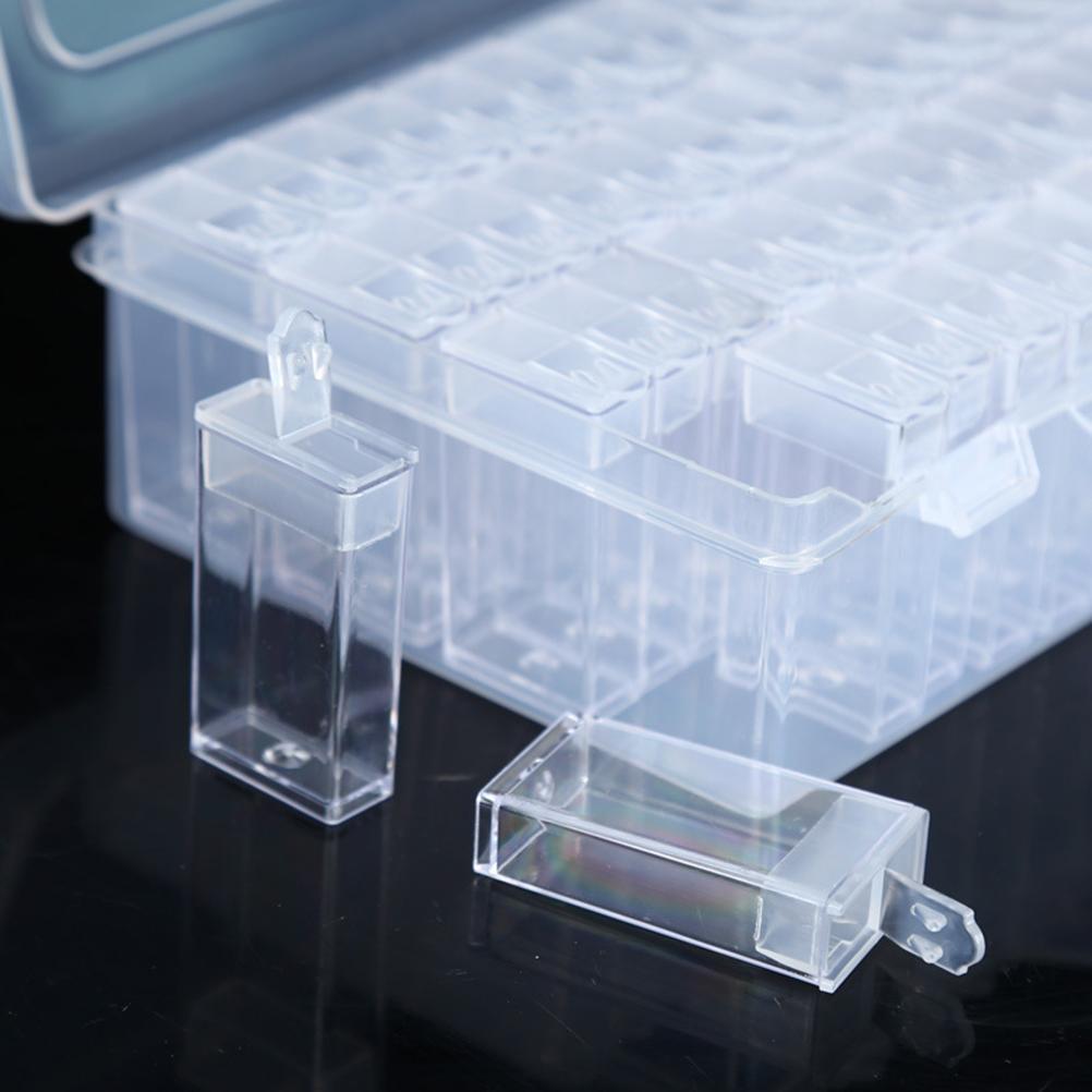 64 Fack Målarbox Nagellackstillbehör Organizerfodral Multifunktionellt Bärbart Nagellackskärl