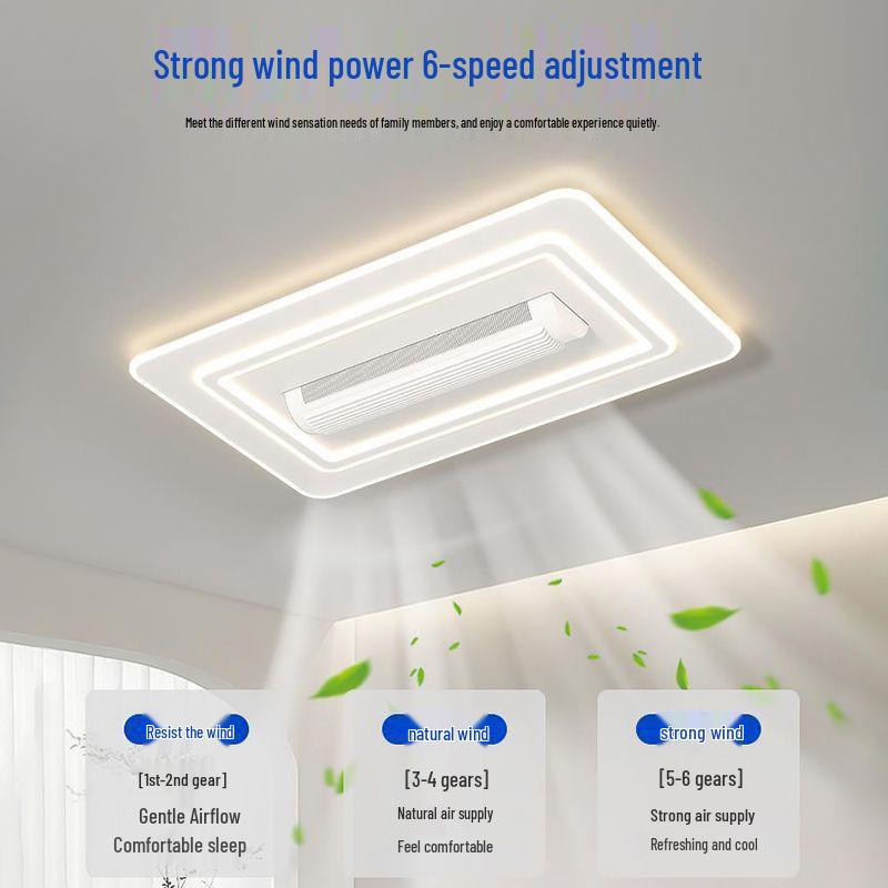 2024 Smart Full Spectrum Ceiling Light with Voice-Controlled Leafless Fan