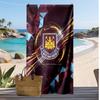 West Ham United Fußball-Print Strandtuch, Großes Weiches Schnelltrocknendes Handtuch für Strand Camping Schwimmen