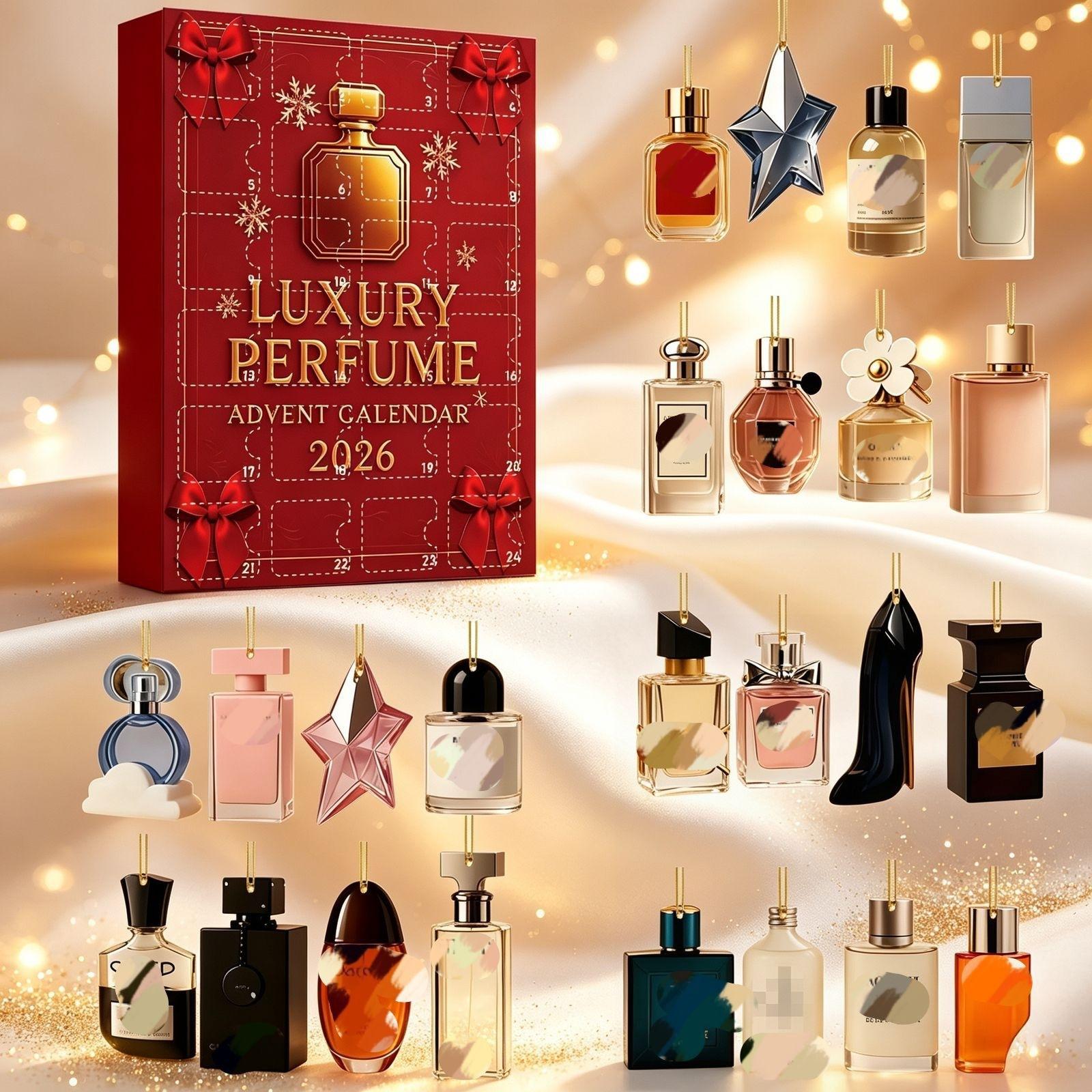 2026 Neuer Weihnachtskalender Adventskalender Blind Box Weihnachtsbaum Flaches Ornament Parfüm Duftende Blind Box