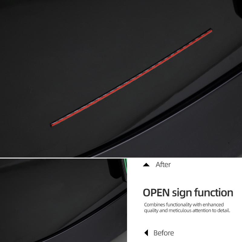 For Tesla Model 3 Highland 2026 Model Y Juniper 2026 Model X S Carbon Fiber Car Rear Logo Decoration Sticker Trim Accessories