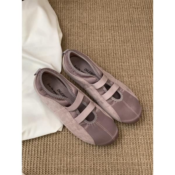 Fashion Shoes Woman 2025 Soft Female Footwear Shallow Mouth Round Toe Riband Casual Sneaker Ballet Flats New Dress Comfortable Summer