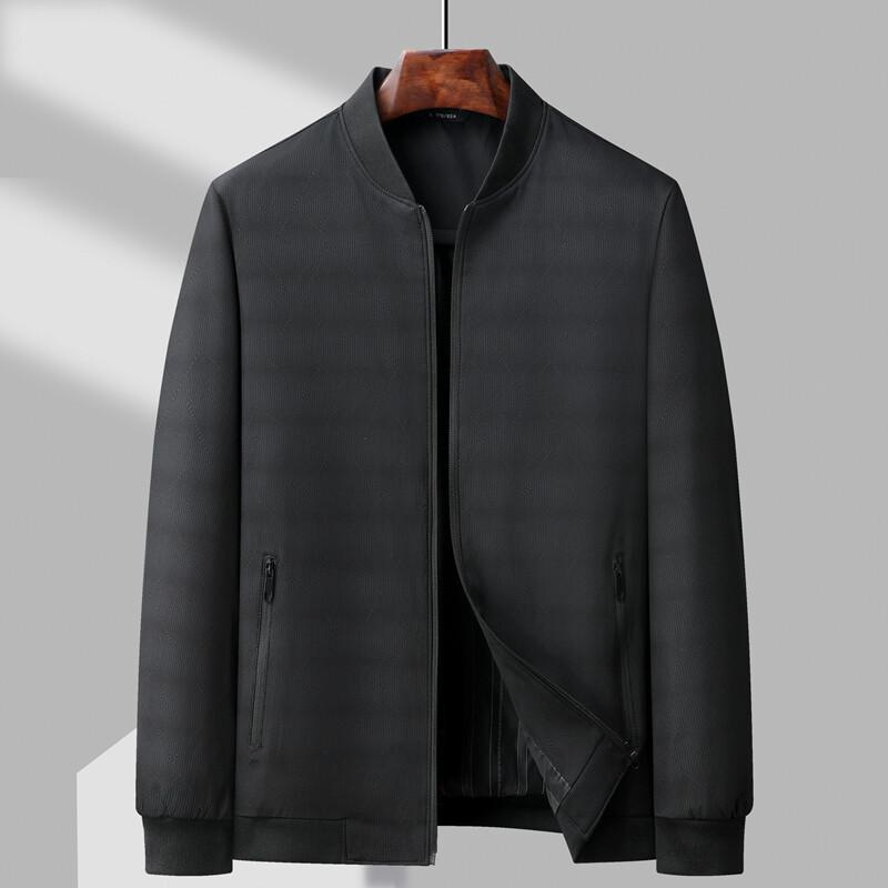 Spring New Style of Men's Middle-aged and Young Business Stand Collar Zipper Fashionable Casual Versatile Jacket Men's Blazer
