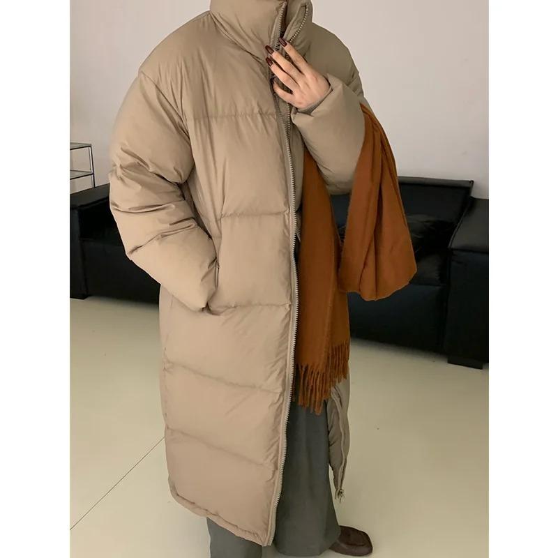 Winter Women's Down Jackets Baggy Thickening Warm Long Money Hooded Korean Fashion Boutique Clothes Bubble Cotton Padded Coats