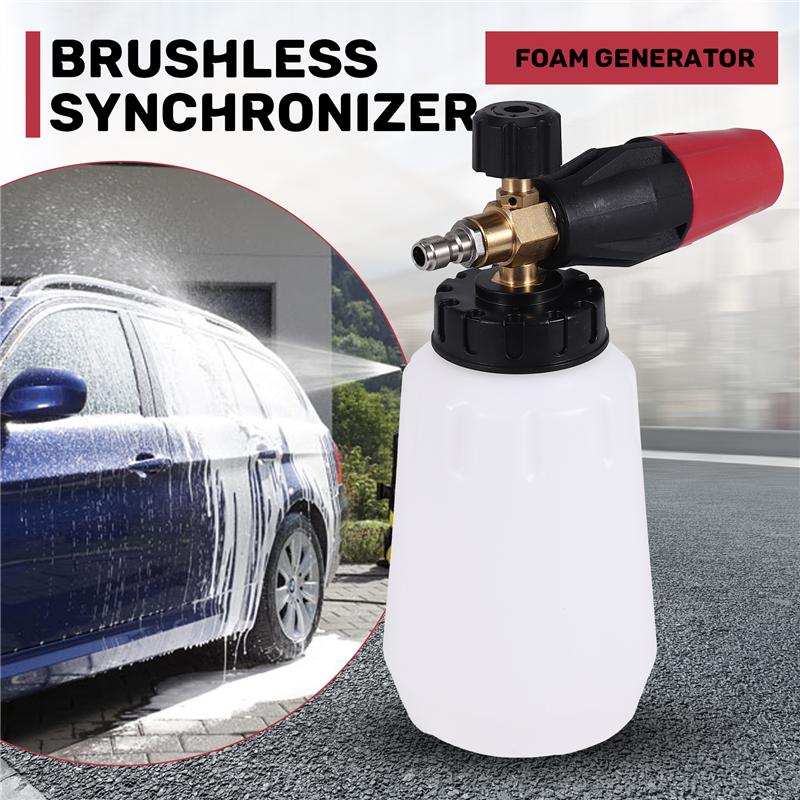Pressure Washer Snow Foam Lance Nozzle Adjustable Foam Cannon Generator Car Clean Soap Foam Wash For Karcher Interskol-FSM White black red