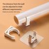 50mm Flame Retardant PVC Wall Mounted Pipe Clip For 19mm Pipes No Drill Fixing Indoor Outdoor Pipe Positioning