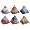 Energy Generator Orgone Pyramid Amethyst Peridot Healing Natural Crystal Reiki Chakra Generator Orgonite Pyramid Meditation Tool