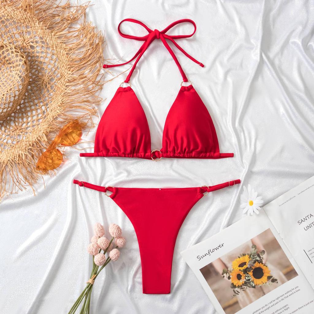 Costume da bagno bikini sexy da donna spezzato in stile europeo e americano 2025