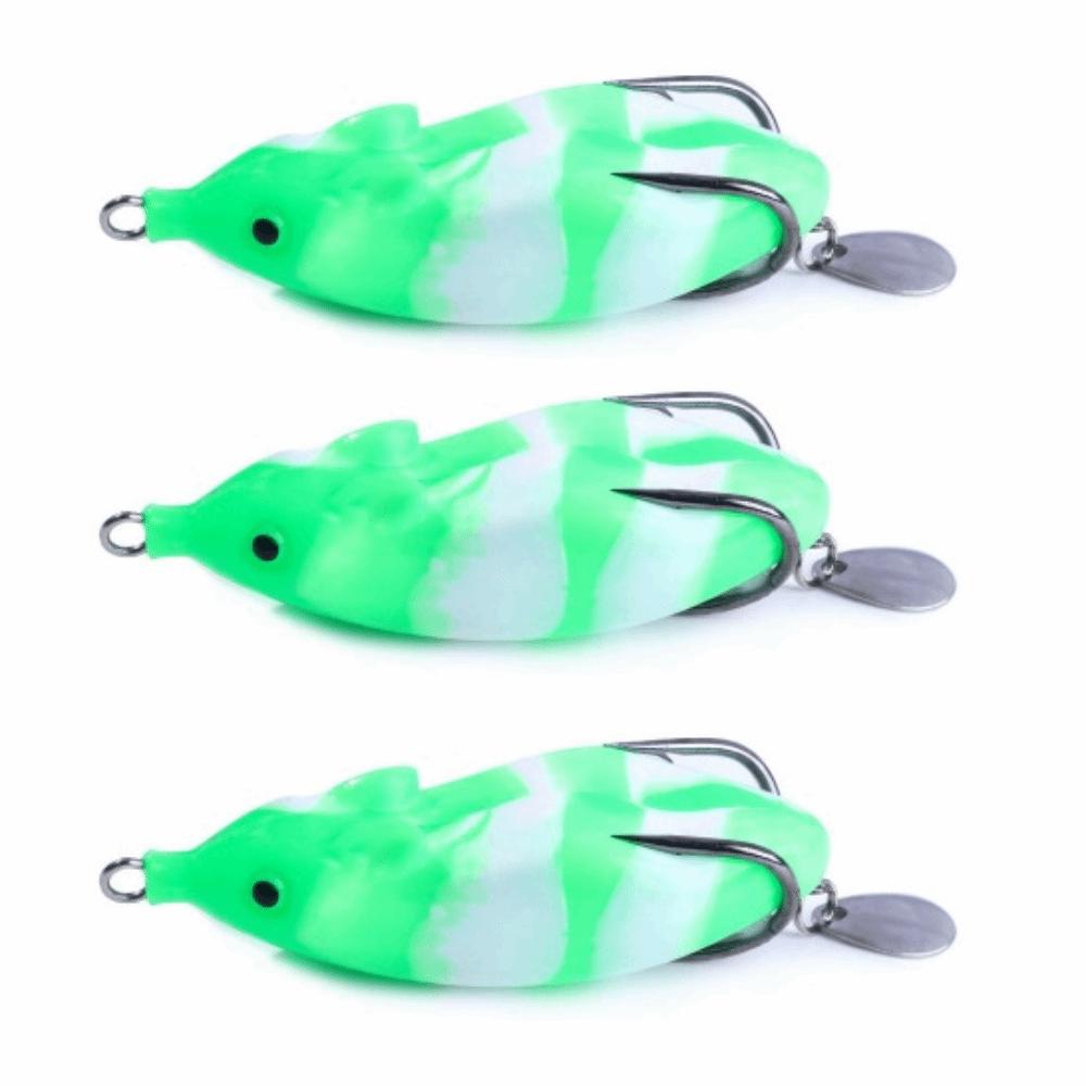 3PCS Portable PVC Snakehead Lure Bait 7cm 5 Types Artificial Lure Bait Soft Simulation Lure Bait Freshwater Fishing