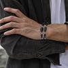 12 Zodiac Volcanic Stone Couple Bracelet Elastic Square Bead Gift for Men and Women