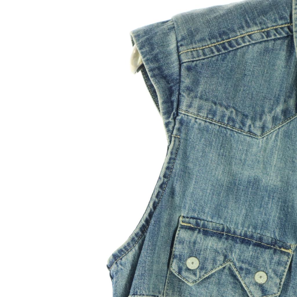 Unbenutzt Levi's French Sleeve Denim Weste XS blau Damen Gebraucht