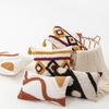 Ins Wind Tufted Pillowcase Coffee Color Cushion Cover Geometric Pattern Living Room Sofa Bed Waist Pillow Back Rest