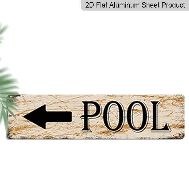 

1pc Vintage Pool Aluminum Metal Sign 15.7×3.94 , Retro Wall Art Decor for Swimming Pool, Restaurant & Room Decoration 15.7×3.94Inch/40*10cm