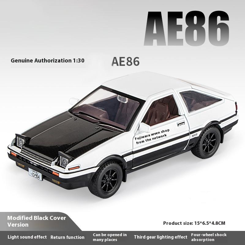 1:30AE86 Alloy Model Car, Cool Sound and Light, Strong Return Force, Four-wheel Shock Absorption, Exquisite Desktop Ornaments