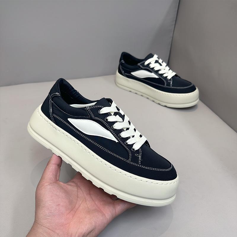 Spring new cloth breathable low-top shoes platform canvas shoes plain casual trendy shoes jw 38 чёрный