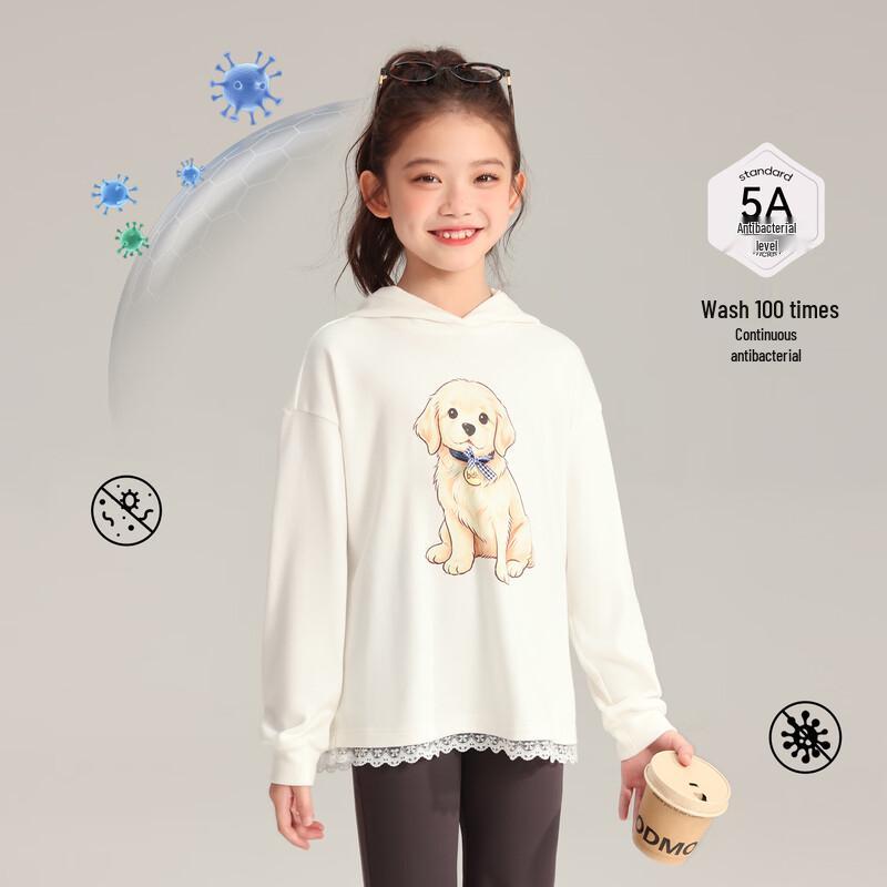 Pudding Haru Girls' Hooded Long Sleeve T-shirt