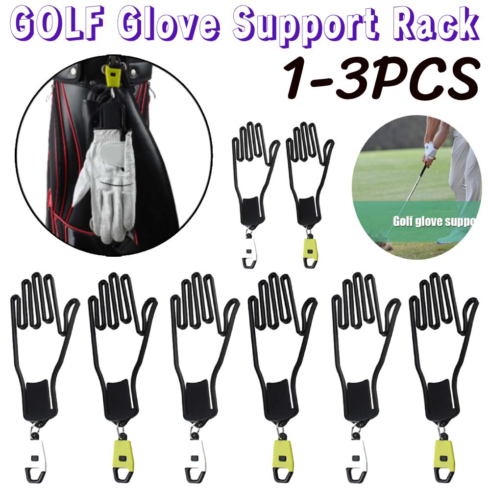 1-3PCS Portable Plastic Gloves Hanger Golf Gloves Supports with Key Chain Gloves Display Stand Gloves Stretcher Stand