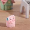 Miniatures Animal Cartoon Piggy Car Ornaments Cartoon Pink Pig Resin Ornaments  Ornaments Gift