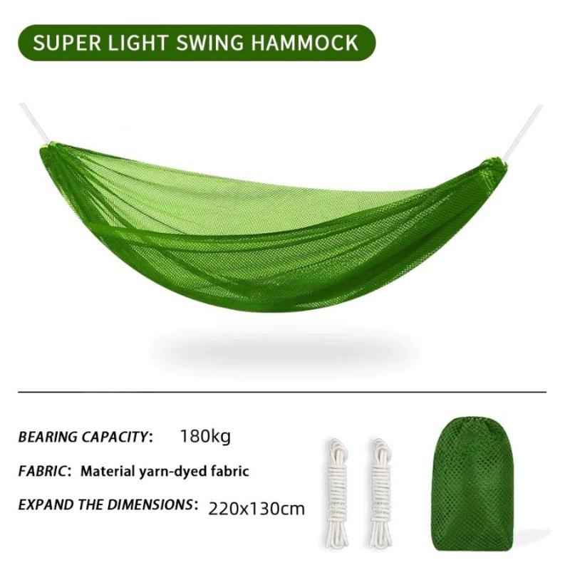 

Duyan Ice Silk Hammock180KG Capacity Outdoor Hiking Camping Travel Foldable with Storage Bag Comfortable Portable Suspension Bed армия зеленый