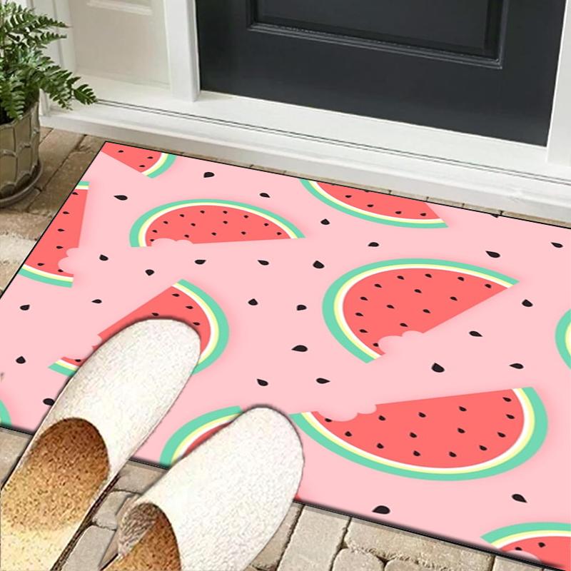 Watermelon Slice Pattern Office Rug Chair Mat, Entryway Carpet, Suitable for Front Door, Bedroom, Living Room, Desk, Holiday Gift