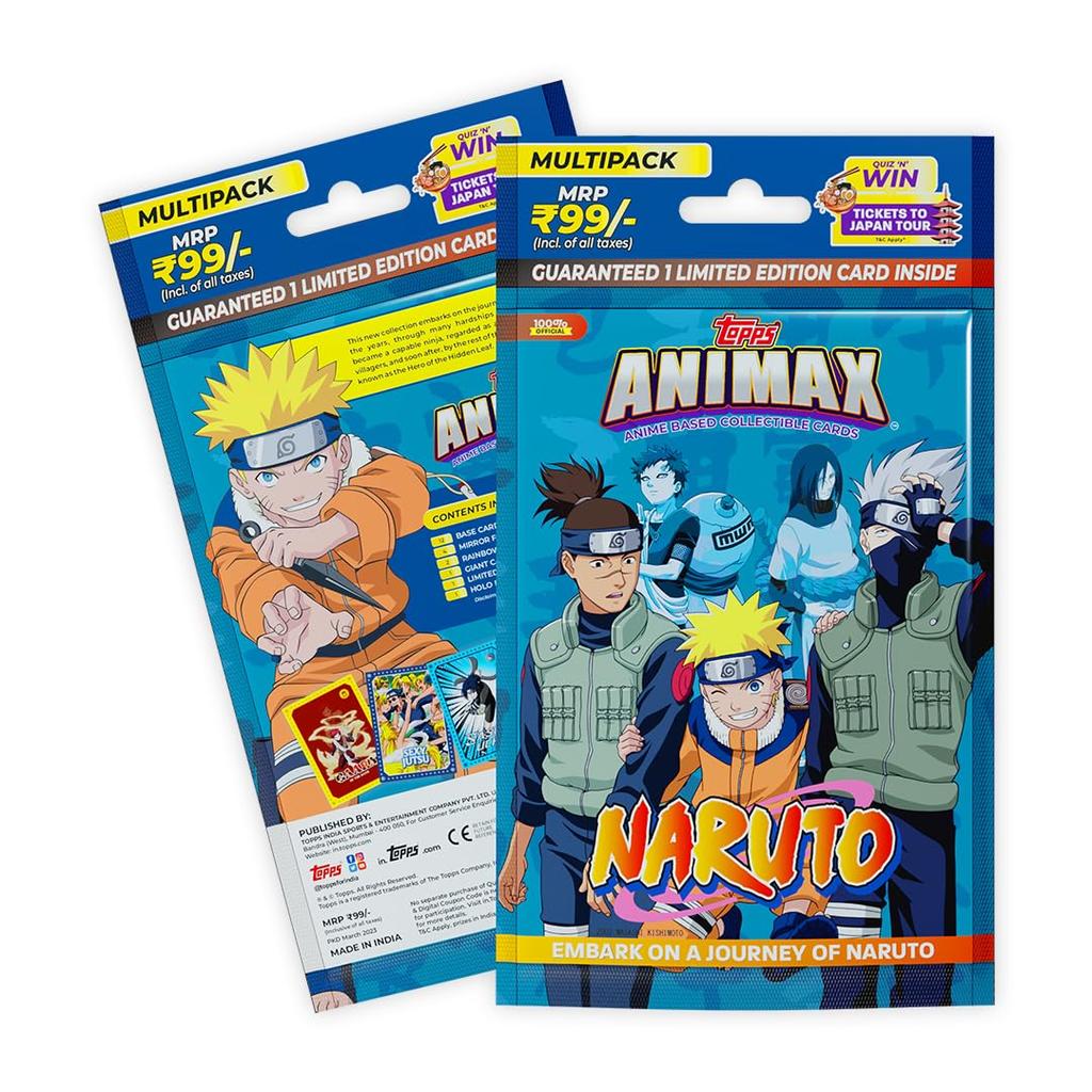 Topps Animax 2024 Official Naruto Collectible Card Game Multipack -