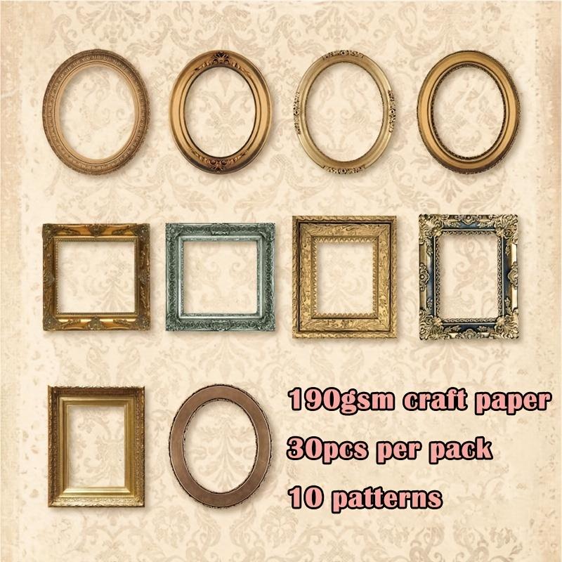 30pcs Vintage-Inspired Scrapbook Paper Pad Single-Sided Patterned Decoupage Papers for DIY Crafts, Journaling, Scrapbooking, Gift Wrapping, Album Art