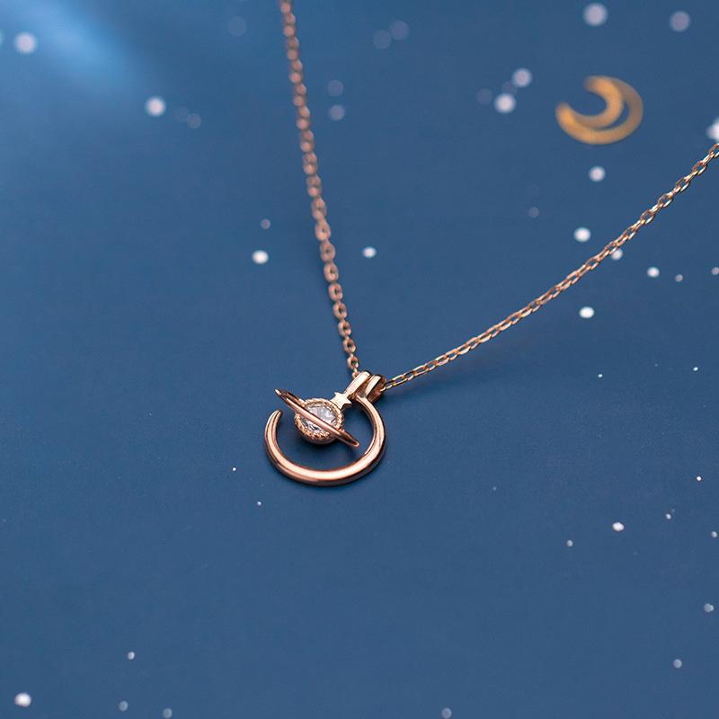 Planet Necklace for Women Clavicle Chain Simple Temperament Niche Pendant Neck Chain