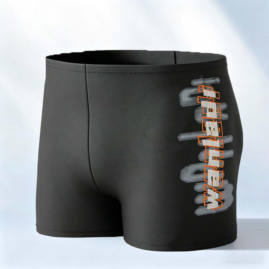Schnelltrocknende Nylon-Badehose für Herren – Schlichte, modische Boxershorts für Thermalquellen und Wasserparks