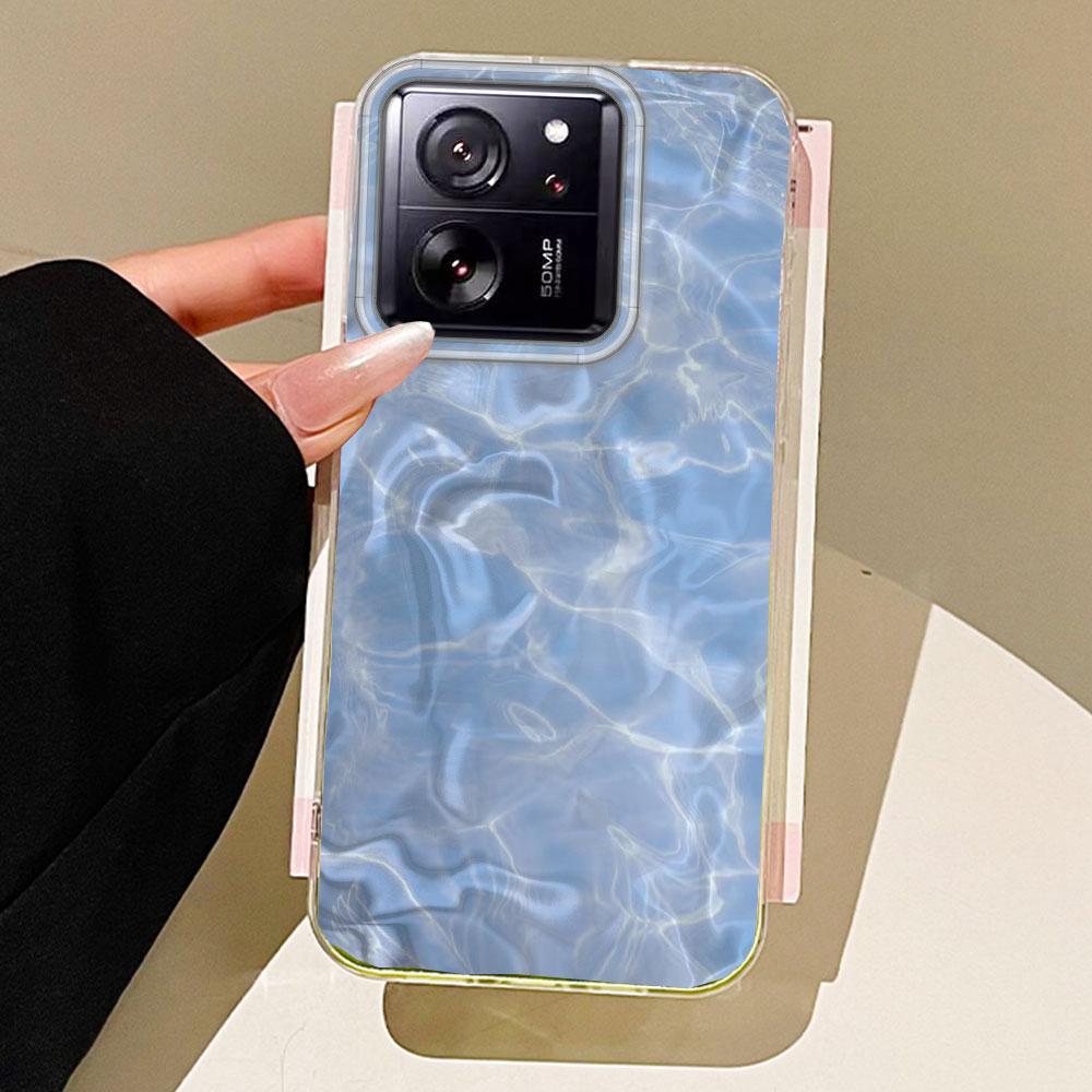 Water Texture Butterfly Flower Phone Case for Xiaomi 13T 14T 11 Lite Poco X5 M6 Pro X6 X7 X3 Pro NFC C75 C71 C65 C61 M5S Cover