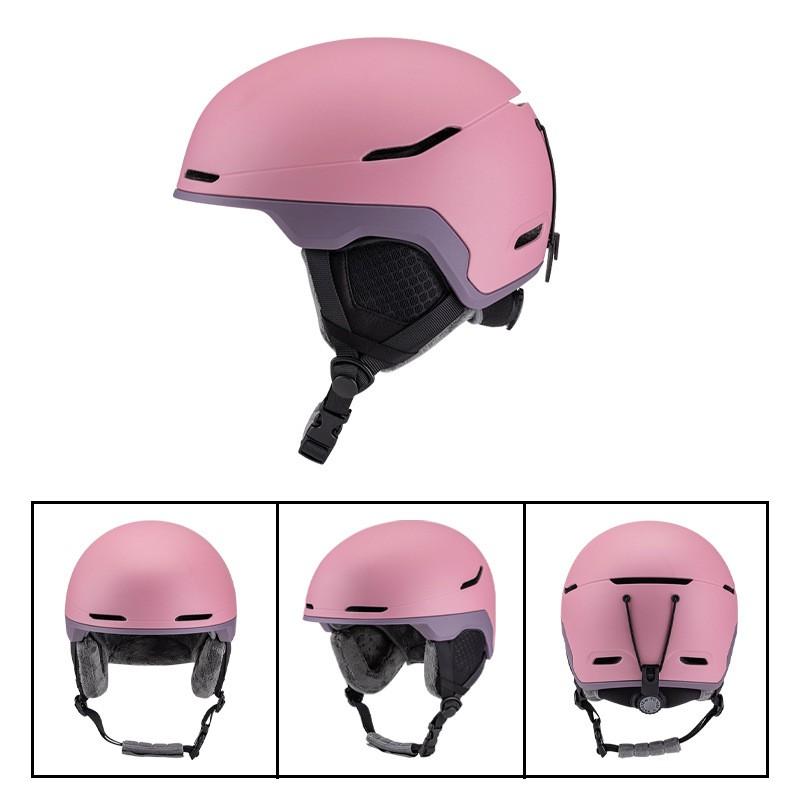 Unisex Ski Helmet Cover Adults Kids Winter Sports Half With Goggle Strap PC EPS Construction