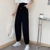 Women's Gray & Black Sports Leggings - 2023 Spring/Summer Casual Sweatpants