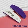 1Pcs Mini Nail File Buffer Double Sided Grit 100/180 Emery Board Manicure Tools For Nail Grooming/Styling Acrylic Nails