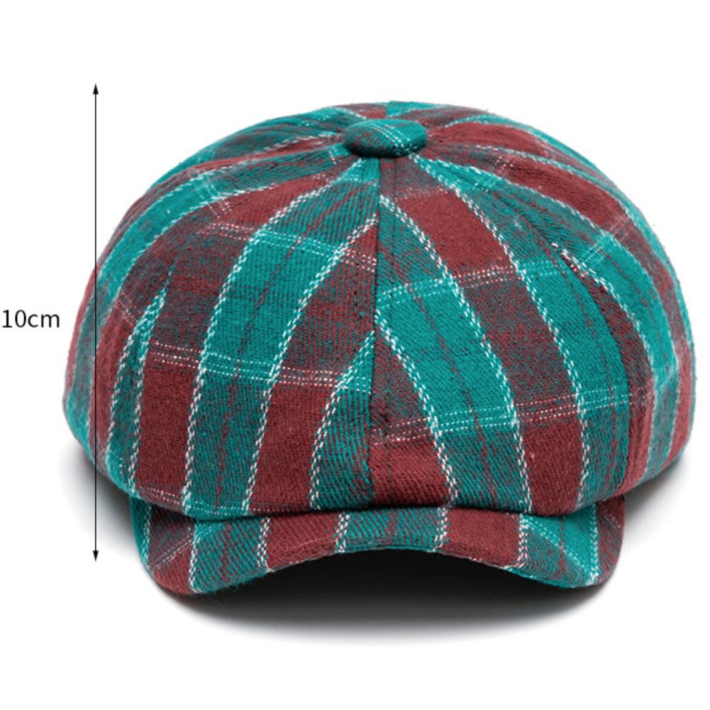 Ht4973 Berets New Spring Autumn Hats For Men Women Artist Painter Plaid Beret Hat Male Female Ivy Flat Cap Octagonal Beret Caps