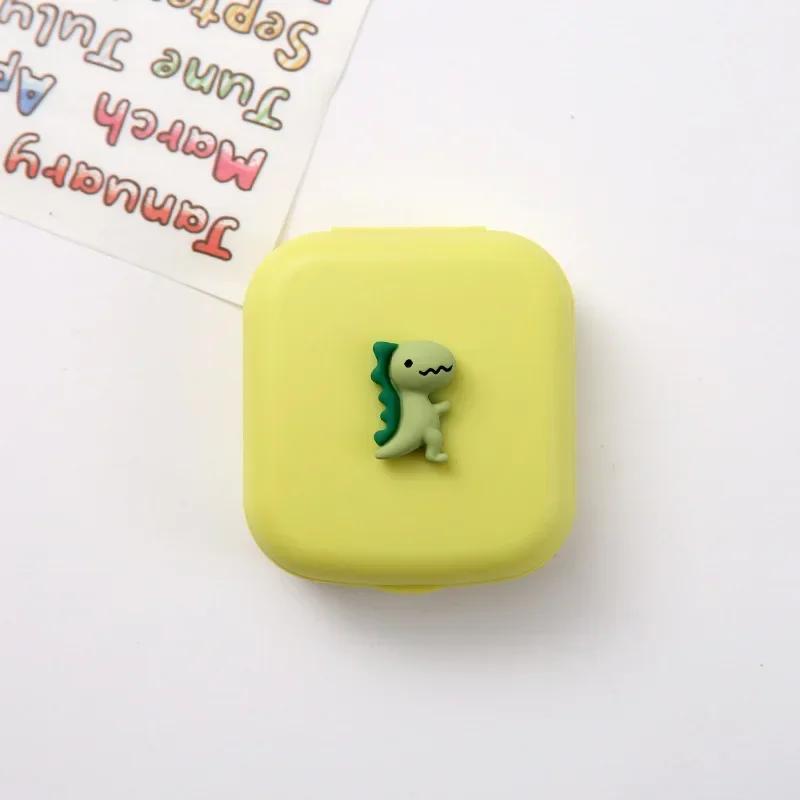 1PC Contact Lenses Box Cute Travel Kit Pocket Mini Contact Lens Case Travel Kit Easy Carry Mirror Lenses Box Container