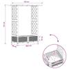 Raised Garden Bed with Trellis and Hanging Roof Brown 122.5 x 40 x 123 cm PP