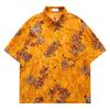 Hongkong-Stil Vintage Blumen Kurzarmhemd, Unisex Lässig Trendig Koreanisch Locker Paare Hawaiianisches Urlaubshemd für den Sommer
