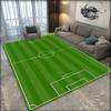 Striped Lawn Soccer Field Theme Flannel-printed floor mats are slip-resistant Suitable for living room bedroom terrace carpets
