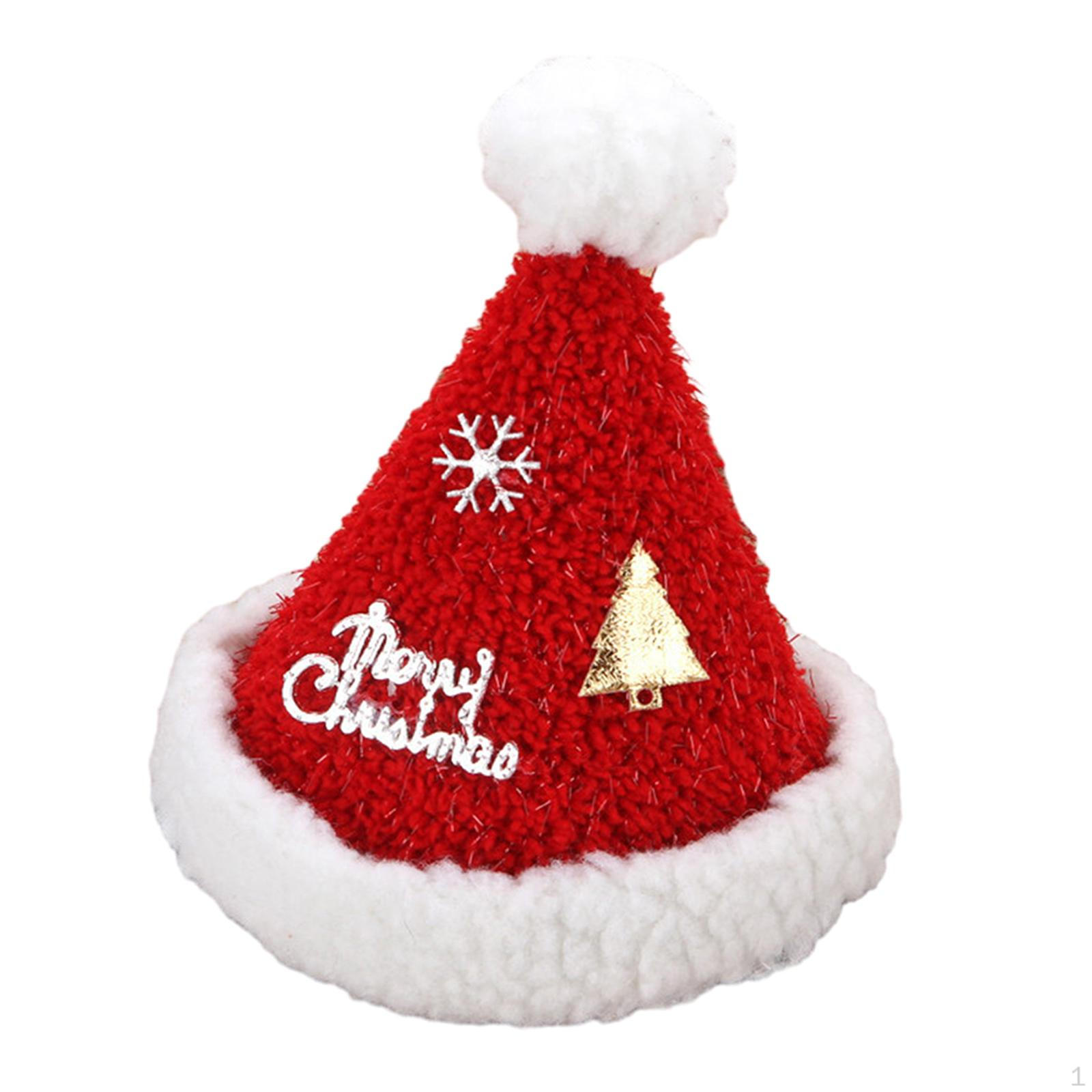 

Christmas Hat Hairpin Headdress Decorative Headwear Xmas Clips for Stage Performance Party No Brown Decor