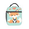 Cute Fox Lunch Bag For Adult  Print Lunch Box Fun Picnic Cooler Bag Portable Oxford Thermal Tote Handbags